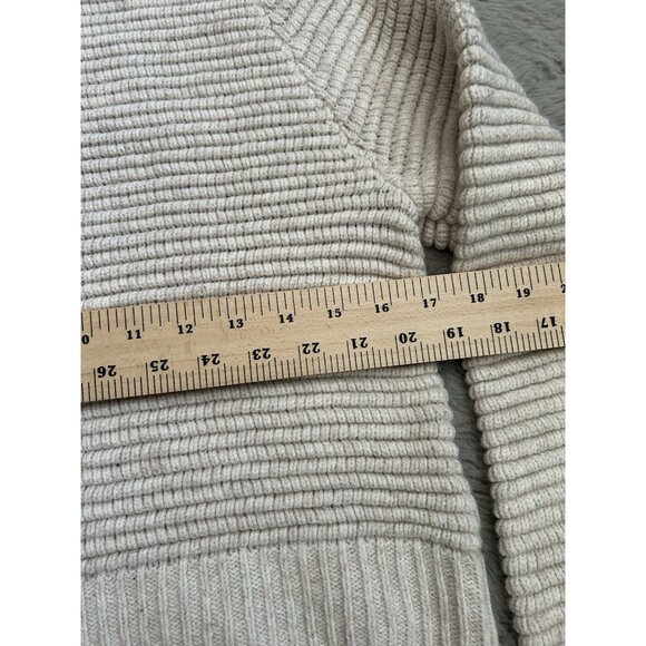 Madewell Tan Side-Button Turtleneck chunky knit sweater cotton wool size XXS - Picture 5 of 11